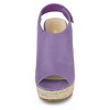 Allegra K Women's Espadrille Platform Heeled Wedges Sandals - 2 of 4