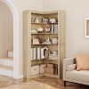 71.8" Farmhouse Corner Bookcase, 5-Tier L-Shaped Bookshelf with Heavy Duty Storage, Space-Saving Display Shelf for Living Room, Office - 4 of 4