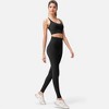 Anna-Kaci Women's Strappy Back Sports Bra with Contrast Detail and Scoop Neck - 3 of 4