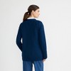 Lands' End Women's Drifter Varsity Vneck Relaxed Cardigan Sweater - 2 of 4