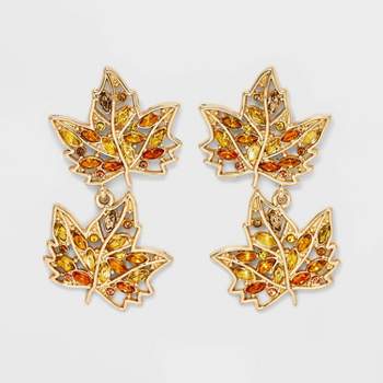 SUGARFIX by BaubleBar "Leaf It To Me" Statement Earrings - Yellow