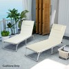 Outsunny Foldable Lounge Chair Cushion Set of 2, UPF50+ 230gsm Olefin and 25D High-Density Foam, Chaise Lounge Cushion Set, 80" x 26" - 2 of 4