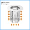 Unique Bargains Stainless Steel Anti-Odo Bathroom Hair Catcher Floor Drain Strainer - 3 of 4