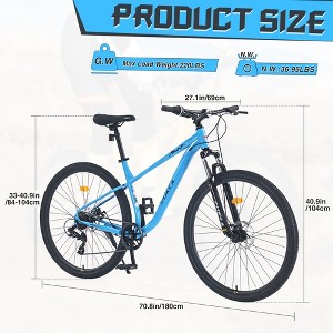 Gulches 29 Inch Wheels Single Speed Mountain Bike, for Men Women Boys and Girls, Front Suspension, Steel Frame - 1 of 4