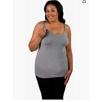 SENSITRA Women's Maternity Breastfeeding Clip Down Nursing Camisole/Nursing  Tank Top/Comfy Nursing Sleepwear Beige Color