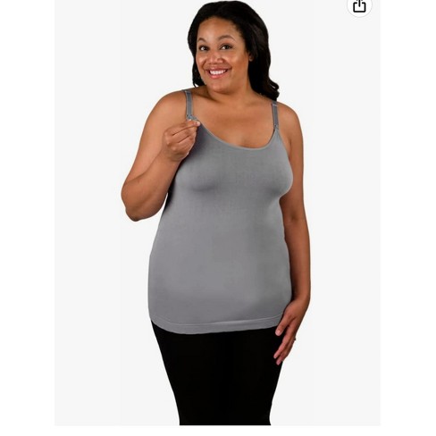 Bamboobies Nursing Tank Top, Maternity Clothes For Breastfeeding, Gray, Target