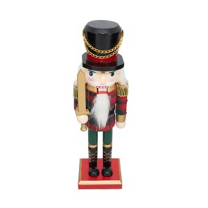 Saro Lifestyle Classic Soldier Nutcracker with Timeless Festive Charm, 10", Red - 1 of 3