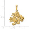 Black Bow Jewelry 14k Yellow Gold 2D Dragon Pendant, 18mm - 4 of 4