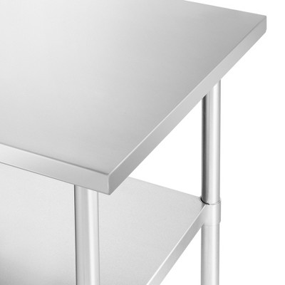 Heavy-Duty Stainless Steel Commercial Prep Table with Undershelf