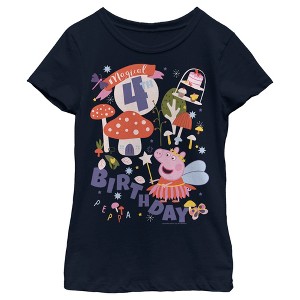 Girl's Peppa Pig Magical 4th Birthday T-Shirt - 1 of 4