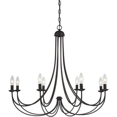Imperial Bronze 8-Light Candle Chandelier