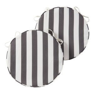 Kensington Garden 2pc 18" Round Outdoor Chair Pad - 1 of 4
