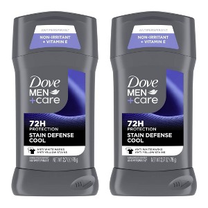 Dove Men+Care 72hr Antiperspirant Deodorant Stick - Stain Defense Cool - 2.7oz/2ct - 1 of 4