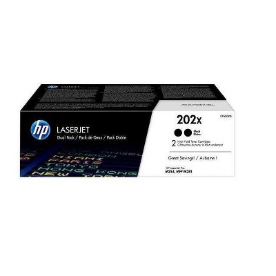 HP 202X CF500XD 2 High Yield Black Toner Cartridges