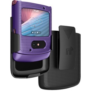 Nakedcellphone Slim Case and Belt Clip Holster Combo for Motorola RAZR 5G Phone (XT2071, 2020) - 1 of 4