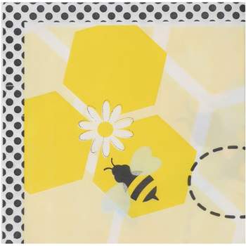 Blue Panda 150-Pack Disposable Paper Napkins Kids Birthday Party Supplies, Bumble Bee Design, 6.5x6.5"