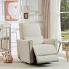 Swivel Rocking Recliner Chair, Manual Recliner Glider with Lumbar Support & Faux Leather Upholstery - 4 of 4
