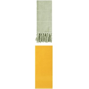 REGALWOVEN 2 Packs Solid Textured and Tassels Soft Absorbent Decorative Hand Towel - 1 of 4
