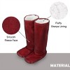 Women's Faux Shearling Lined Slipper Socks, Kid's Winter Indoor Home Non Skid Booties, Soft, Warm, Fluffy, Cozy, Fuzzy, Gifts - Catalonia - 4 of 4