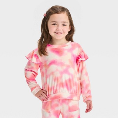 Toddler Girls' Tie-Dye Micro Fleece Sweatshirt - Cat & Jack™