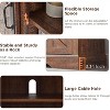 TV Stand with Fireplace for 65+ Inch TV, Farmhouse Entertainment Center with 18" Fireplace & Sliding Door, Wood TV Consoles for Living Room - 3 of 4
