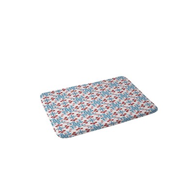 Alison Janssen Peonies Memory Foam Bath Mat Blue - Deny Designs