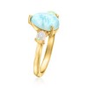 Ross-Simons Larimar and Opal Ring in 18kt Gold Over Sterling - 3 of 4
