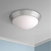 360 Lighting Davis Modern Ceiling Light Flush Mount Fixture 11" Wide Brushed Nickel Frosted Glass Dome Shade for Bedroom Kitchen Living Room Hallway - 2 of 4