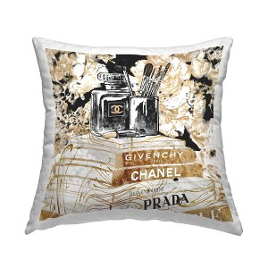 Stupell Industries Glam Designer Accessories Women's Fashion Books Printed Pillow, 18 x 18 - 1 of 3