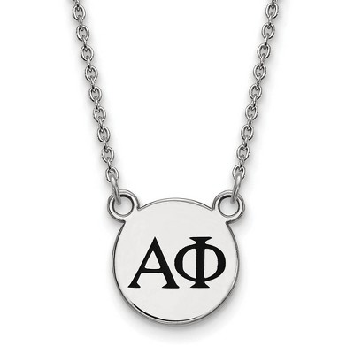 Black Bow Jewelry Sterling Silver Alpha Phi Greek Life Necklace 18 Inch