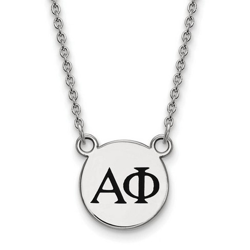 Black Bow Jewelry Sterling Silver Alpha Phi Greek Life Necklace 18 Inch - image 1 of 4