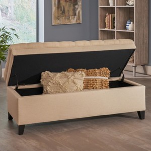 NicBex Polyester Storage Ottoman Bench,Upholstered Storage Ottoman with Button Tufted,Modern Storage Bench for Living Room,Bedroom - 1 of 4
