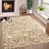 Celadon Oriental Floral Washable Runner Rug, Vintage Low Pile Carpet, Anti-Slip, Soft Non-Shedding Rug for Entryway Kitchen Hallway - 2 of 4