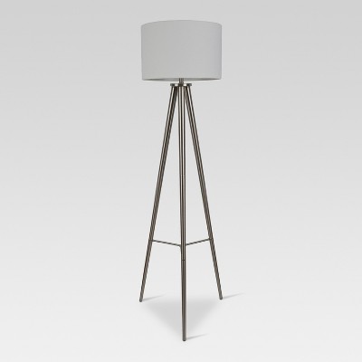 nickel tripod floor lamp