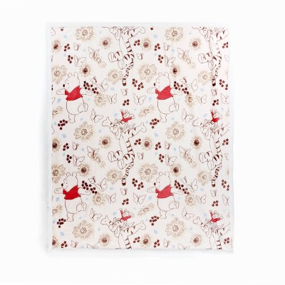 50"x60" Winnie the Pooh Faux Shearling Throw Blanket