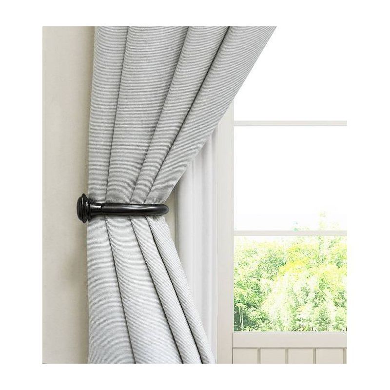 Lumi Home Furnishings 4pk 5/8&#34; Window Curtain Holdbacks - Oil Rubbed Bronze/Black, 3 of 5