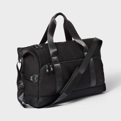 Faux Neoprene Weekender Bag Travel Carry On - All In Motion™ Black