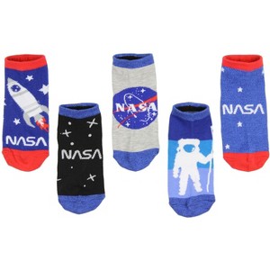 NASA Buzz Aldrin Youth Space 5 Pair Mix and Match Ankle Socks - 1 of 3