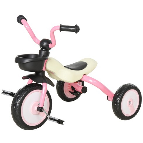 Qaba 3 Wheel Foldable Kids Tricycle Walking Toddler Bike for for 3 5 Year old Boys Girls Pink