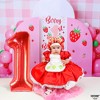 KatchOn, Giant Red One Balloon for First Birthday - 40 Inch | Berry First Birthday Party Supplies | Red 1 Balloon for First Birthday - 3 of 4