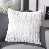 Lorelei Pillow - White/Silver - 18"X18" - Safavieh - 2 of 3