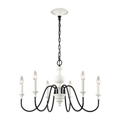 Elk Home Val De Loire 6 - Light Chandelier in  White