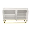 Cabinet Sideboard Modern Sideboards Buffets With Storage 4 Door Stylish Sideboard With Metal Legs,abstract,white,47.24in,3.94ft - 4 of 4