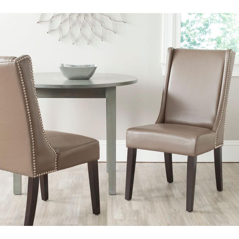 Sher 19H Side Chair Silver Nail Heads (Set Of 2) - Clay - Safavieh., 2 of 10