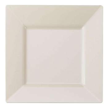 Smarty Had A Party 6.5" Ivory Square Plastic Cake Plates (120 Plates)