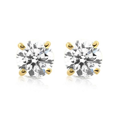 Pompeii3 3/8ct Diamond Studs 14K Yellow Gold