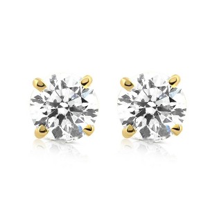 Pompeii3 3/8ct Diamond Studs 14K Yellow Gold - 1 of 4