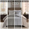Gulches 3 Piece Full/Queen Faux Fur Comforter Mini Set,Gray - 4 of 4