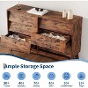 6 Drawer Dresser, Vintage Chest of Drawers with Bevel Design, Modern Dresser TV Stand for Bedroom, Living Room, Entryway and Closet - 3 of 4