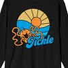 Mr. Men And Little Miss Classic Mr. Tickle Long Sleeve Crew Neck Black Adult Tee - 2 of 3